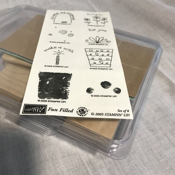 Stampin' Up! 2005 Fun Filled Rubber Stamp Set 8 Pieces - Picture 3 of 3